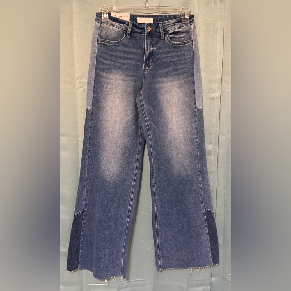 Vervet Blue “Olivia” High-Rise, Wide Leg Denim Jeans Size 28 NWT